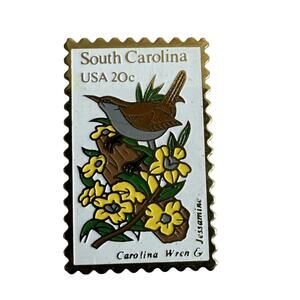 The March Co. South Carolina USA 20 Cent Stamp Style Collectible Lapel Pin